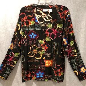 1045/ Chicos Travelers Cardigan, Multicolor, Sz 3 ( L), Ex Cond.